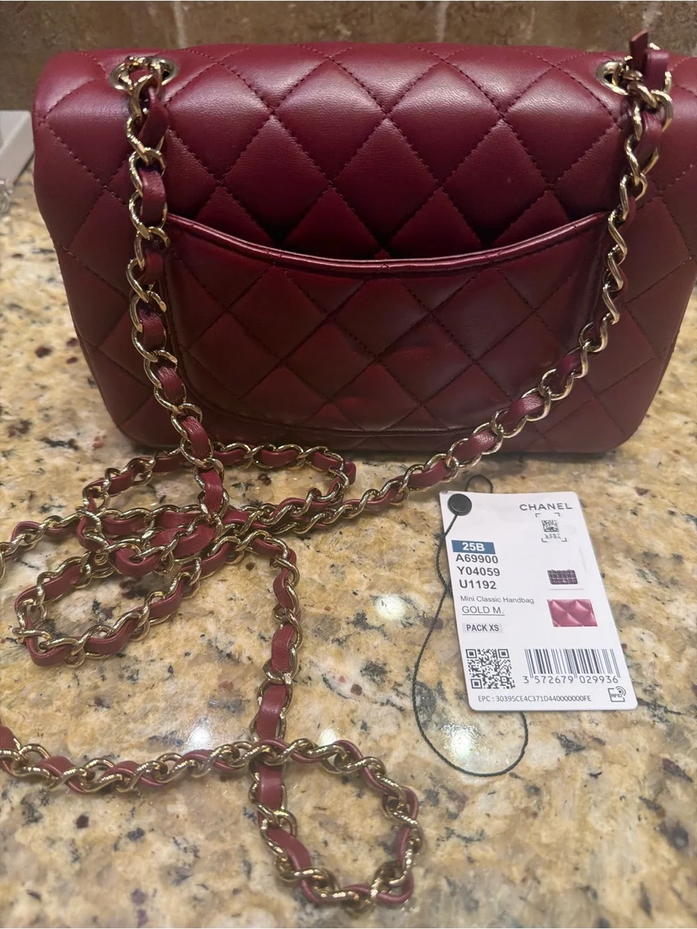 CHANEL elegant burgundy