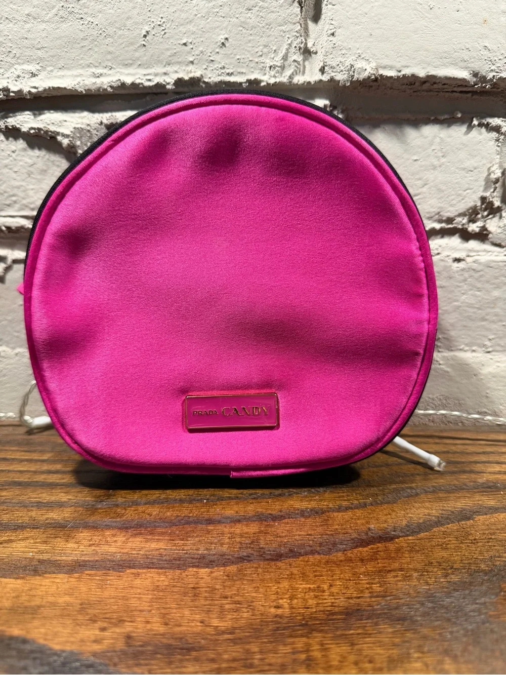 Prada Hot Pink Round Cosmetic Pouch 0209