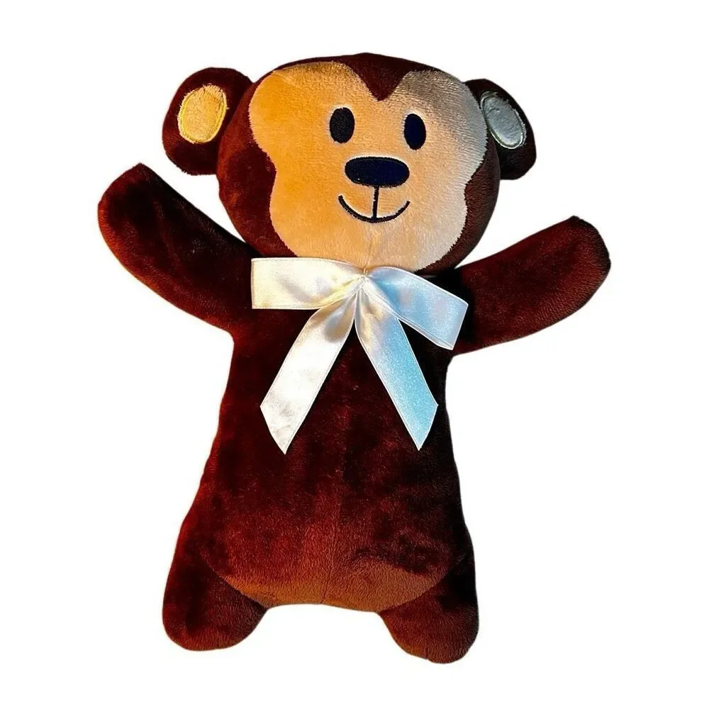 Buckley Boo Plush Brown Monkey Developmental Therapy Toy Rattle 3 Buckles 12''