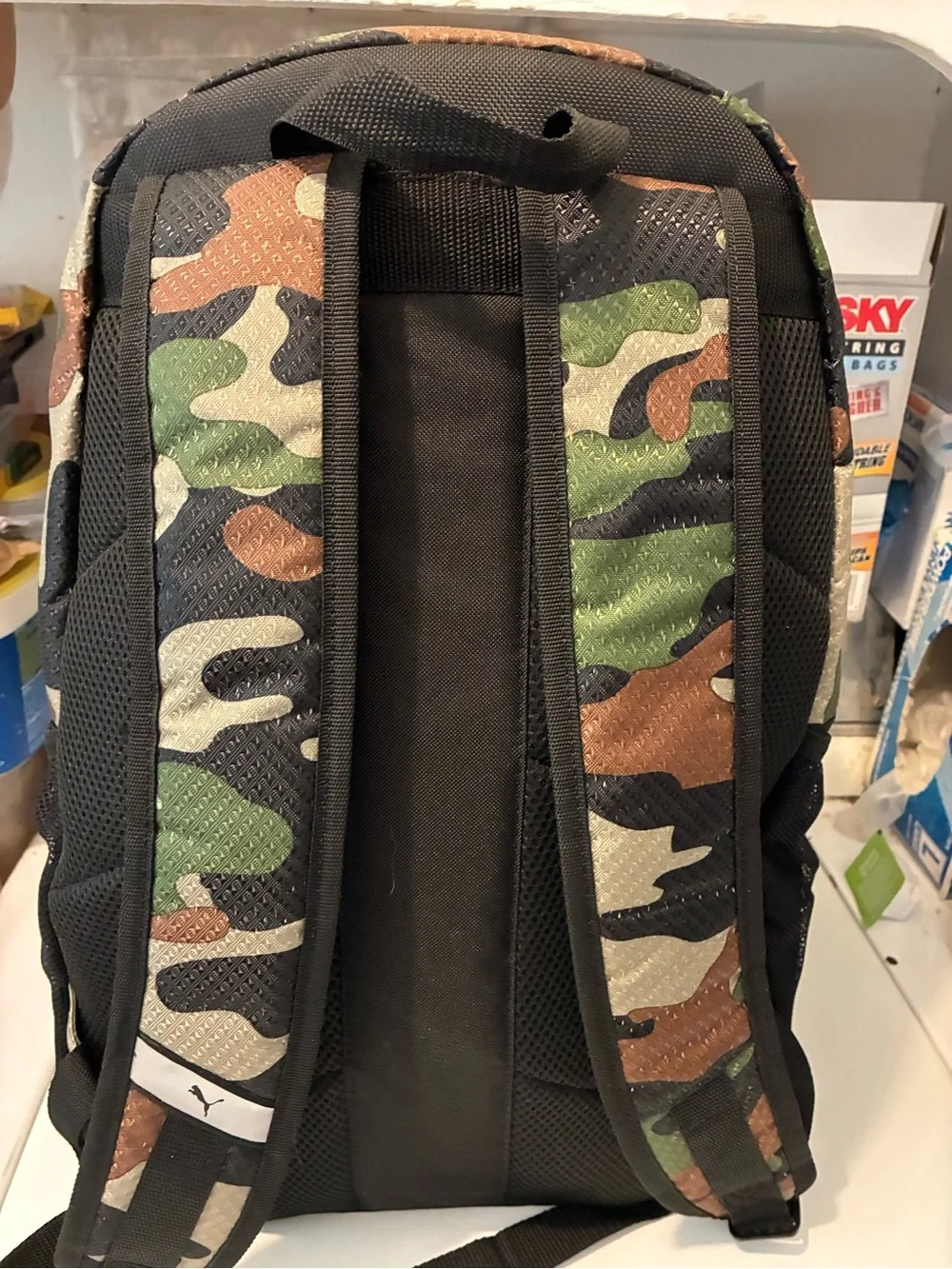 Puma Camo Backpack in Green, Brown, Black