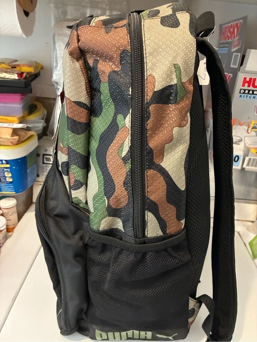 Puma Camo Backpack in Green, Brown, Black
