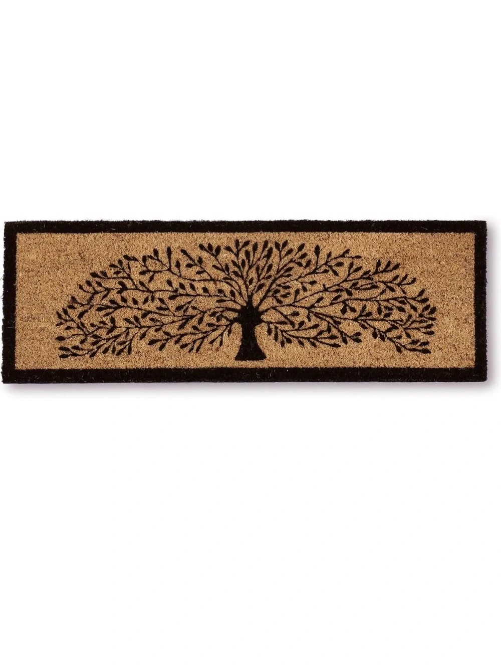 Abbott Home Collection natural Coir Tree of Life Balcony Mat w/Border 10x30 NWT