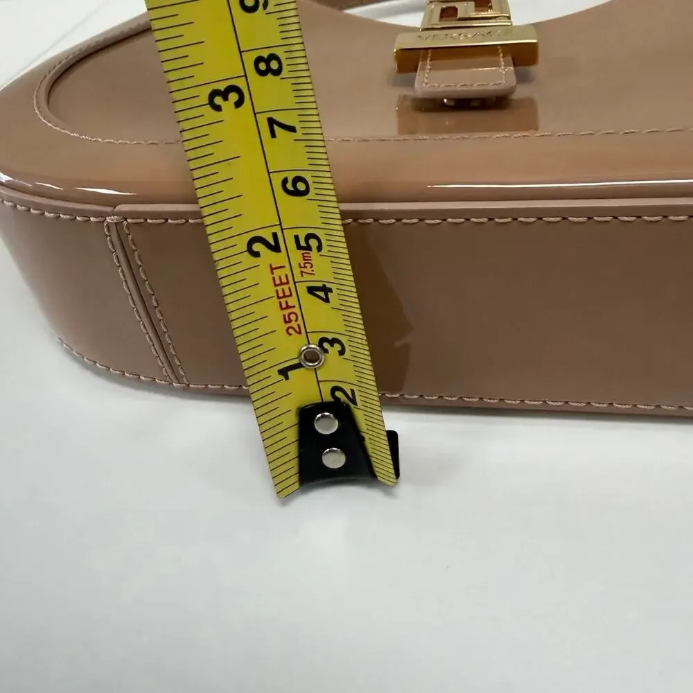Versace Designer Greca Goddess Small Leather Hobo Bag Blush Nude with Box + COA