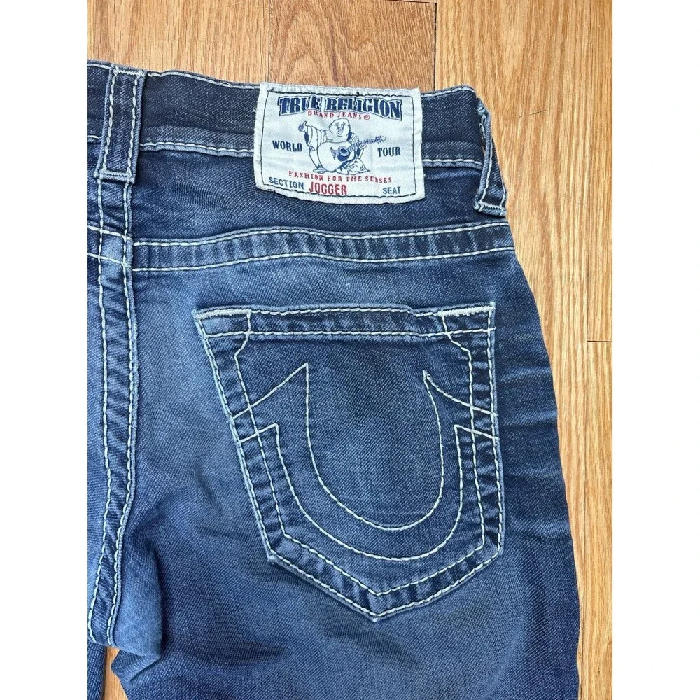 True Religion World Tour Jogger Jeans Mens 32x29 Blue Stretch Denim Y2K 29