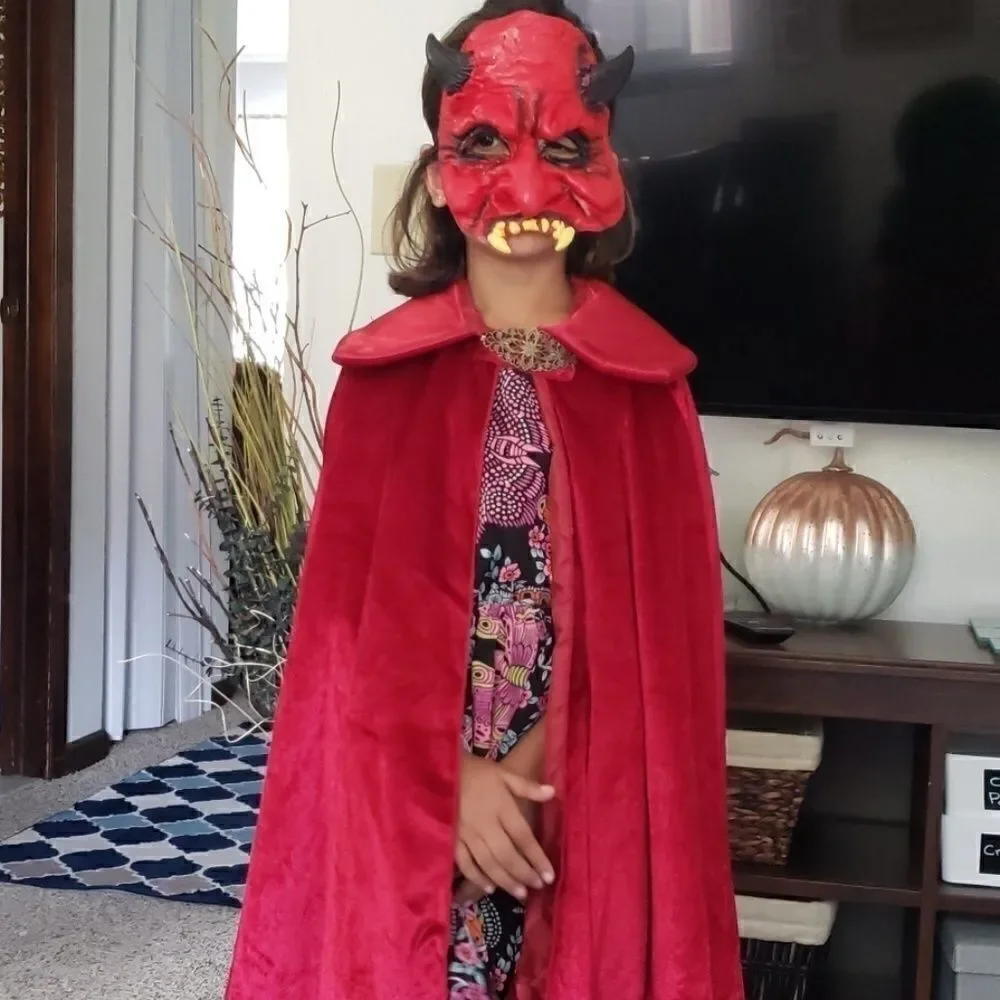 Boy Devil Cape and mask Costume