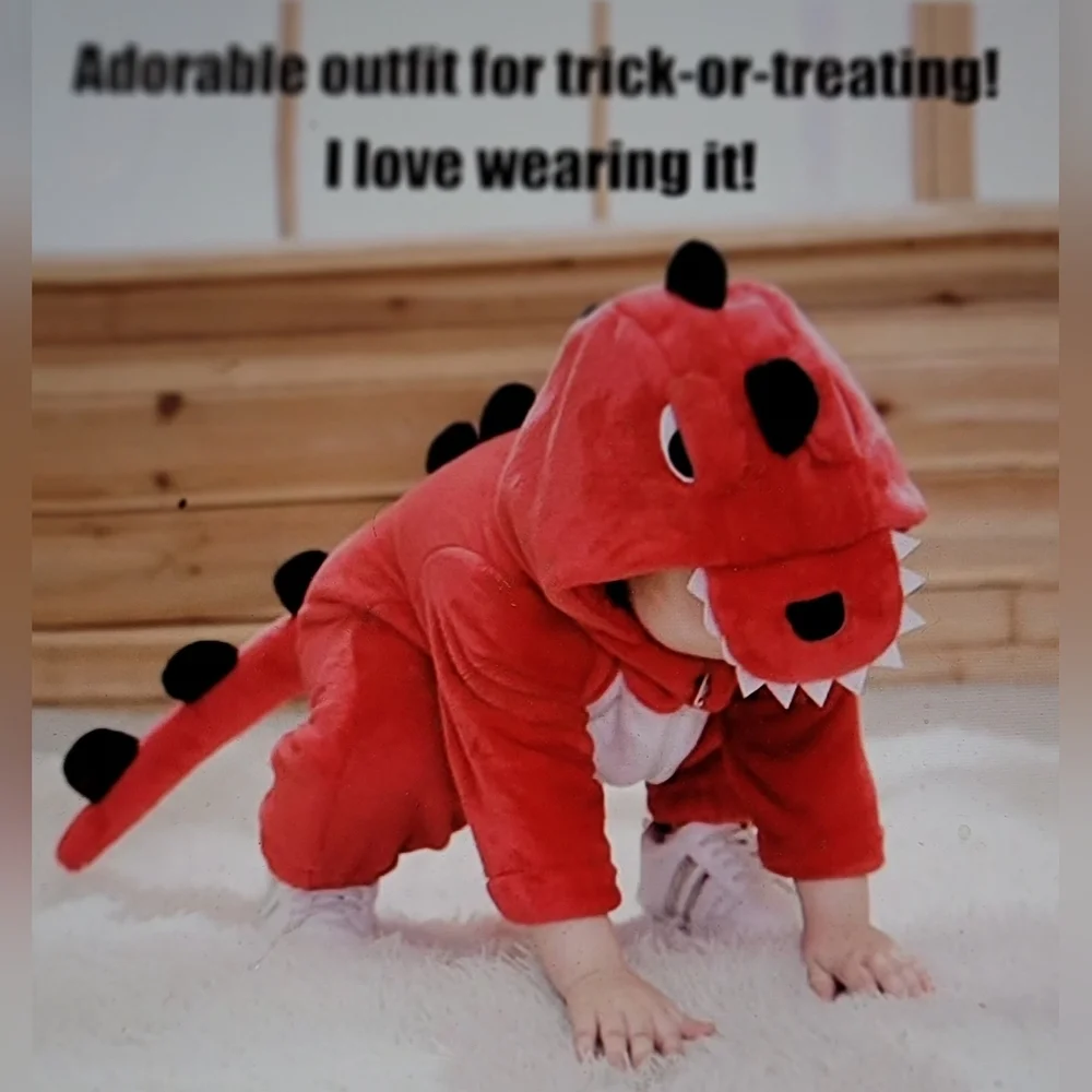 NWT Baby Dinasaur Animal Toddler Dress Up Onsie Costume Bunting 2 way zip