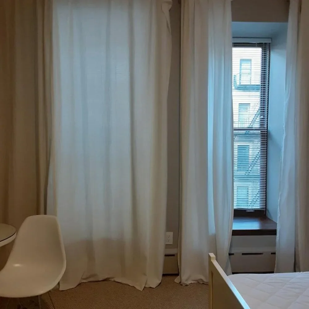 Cream Extra Long Window Curtains (2) Panels
