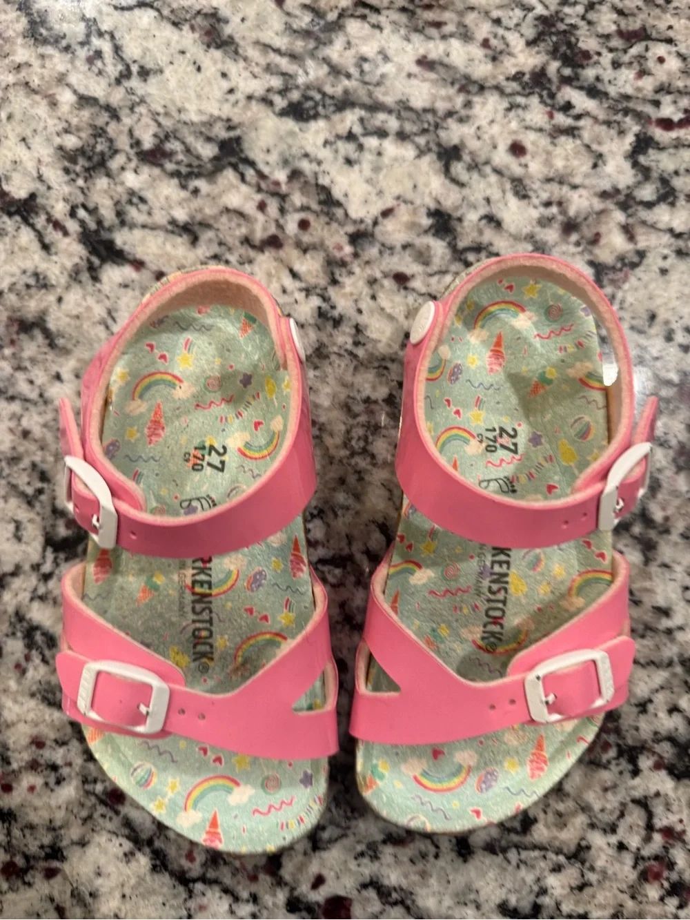 Birkenstock Kids Pink Adjustable Sandals