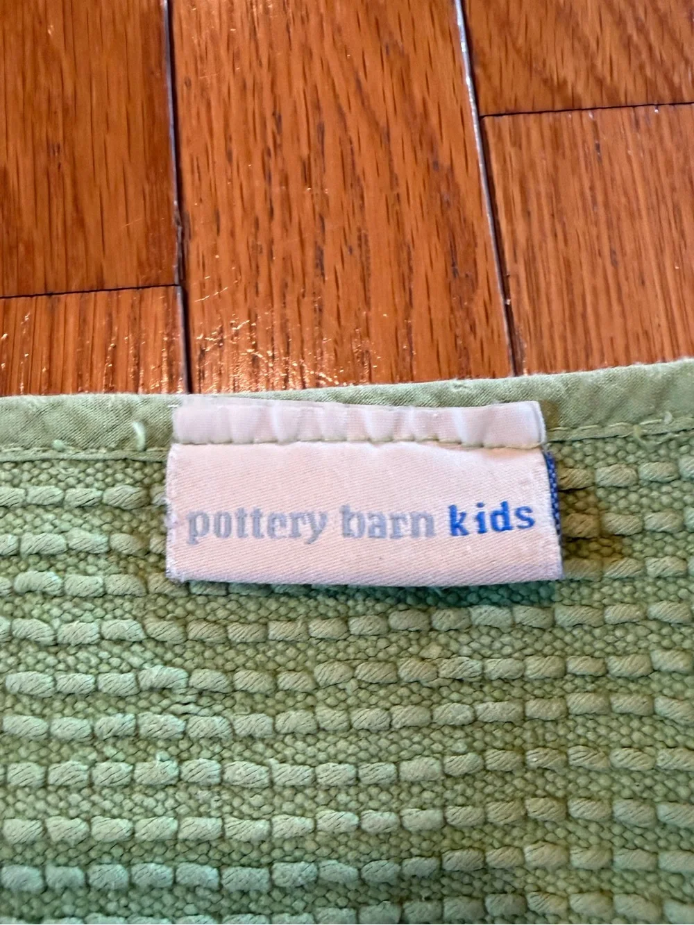 PBK Pottery Barn Kids Green Shag Bath Mats Rugs 33” x 20”