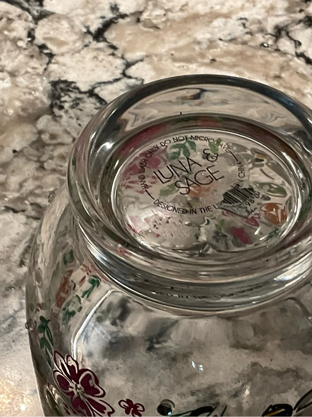 Luna and Sage clear glass