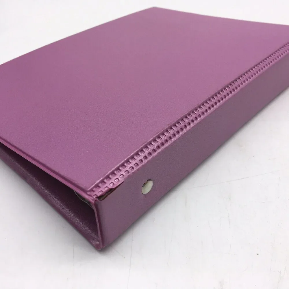 1980s Trapper Style Lavender 3 Ring Notebook Mead Super Shades Paper Inserts 9x7