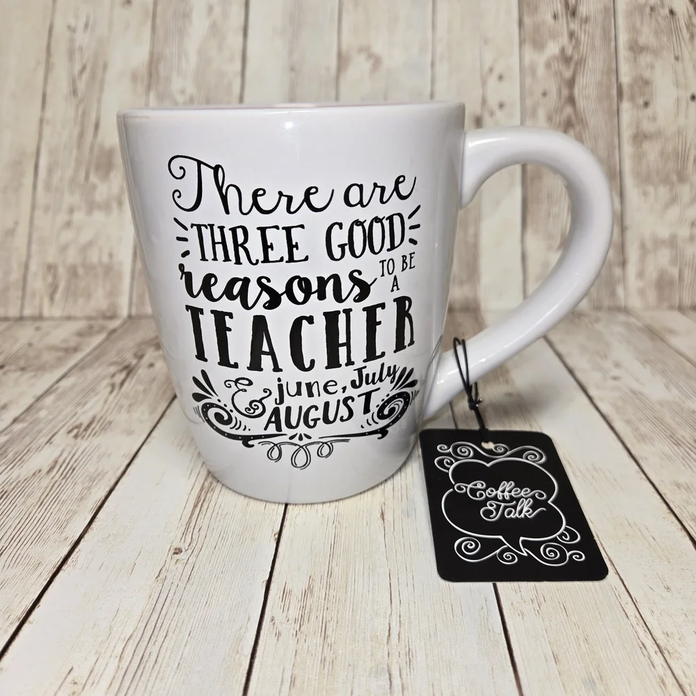 Home Essentials White Coffee Mug with Black Text