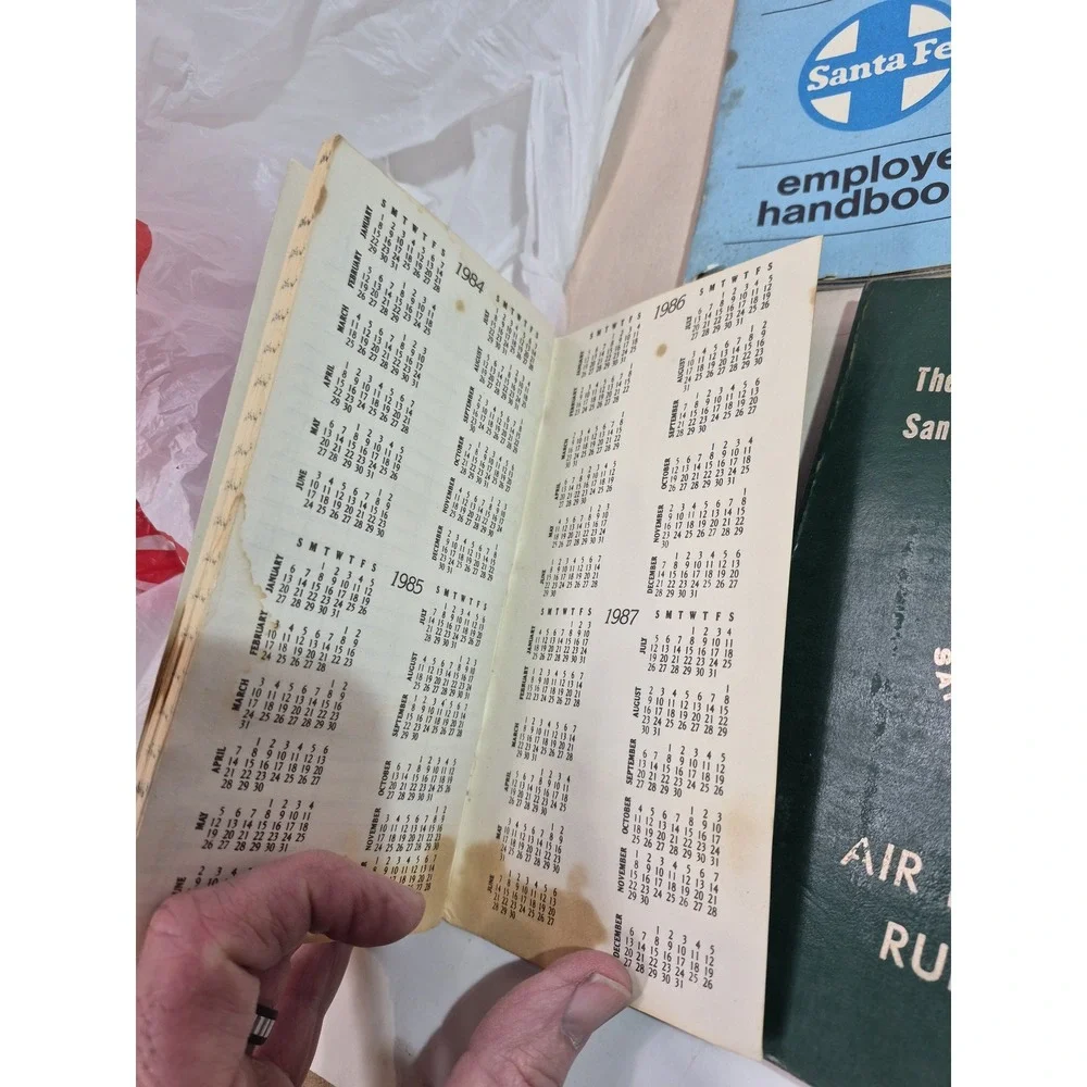 Santa Fe Railway Employee Handbook Brake Remote‎ Controlled Equipment Time Book