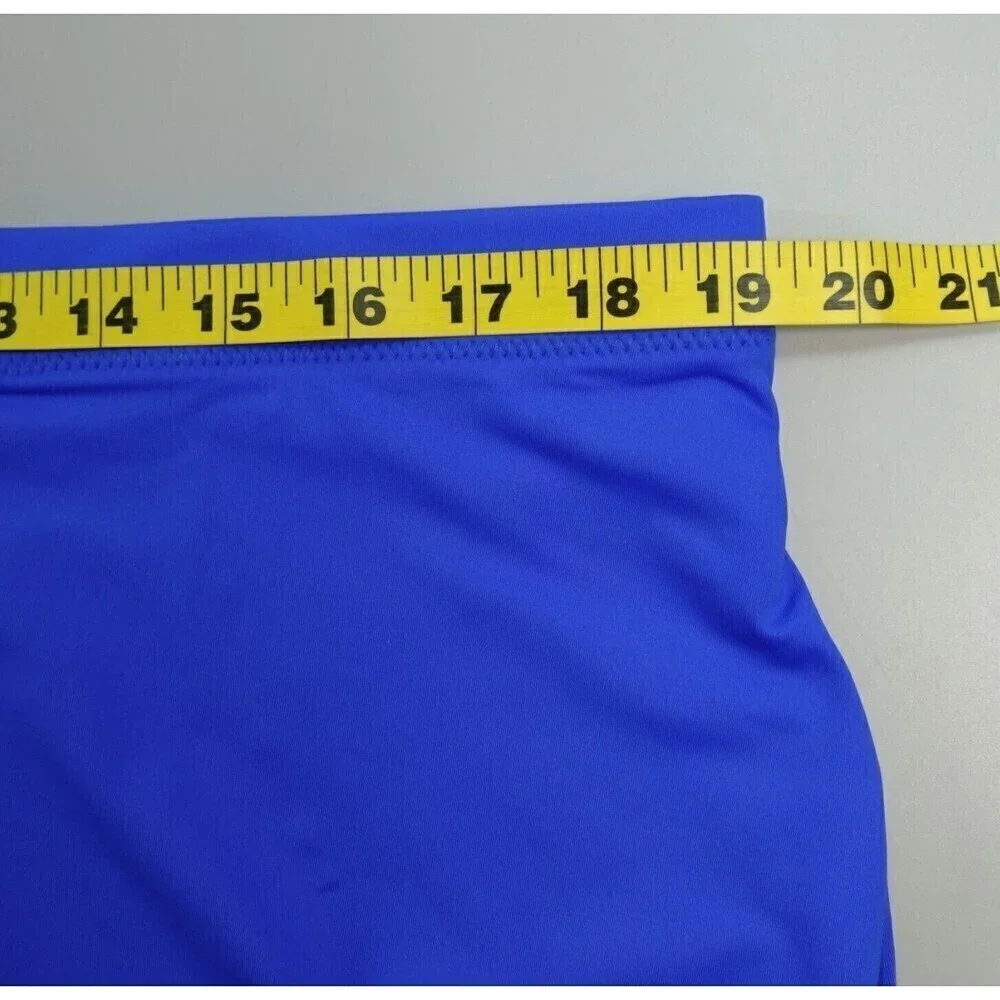 Skims Swim Sporty Mini‎ Skirt Womens 3X Cobalt Front Zipper