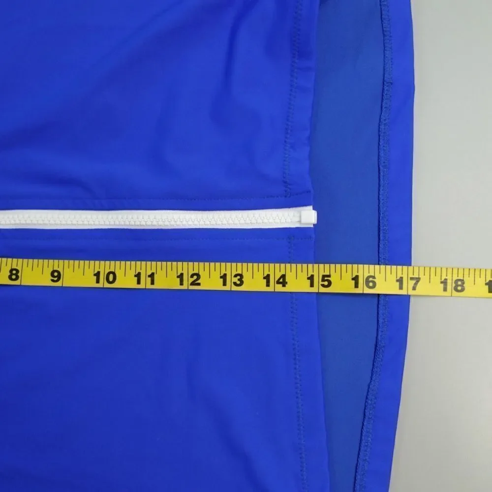Skims Swim Sporty Mini‎ Skirt Womens 3X Cobalt Front Zipper