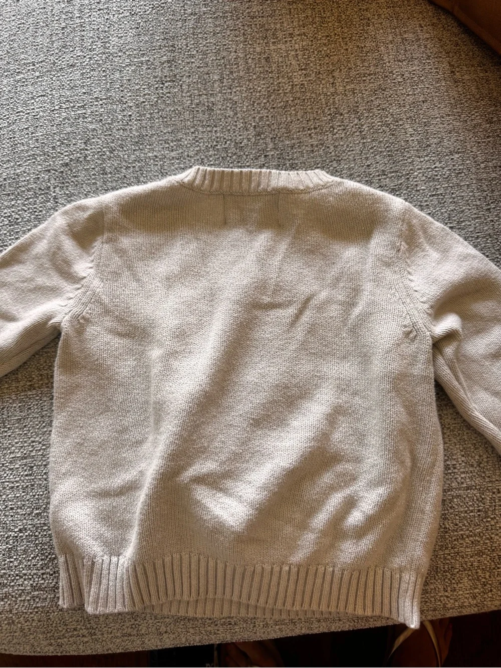 Old Navy Cream Kids Sweater with Red Bear Graphic
