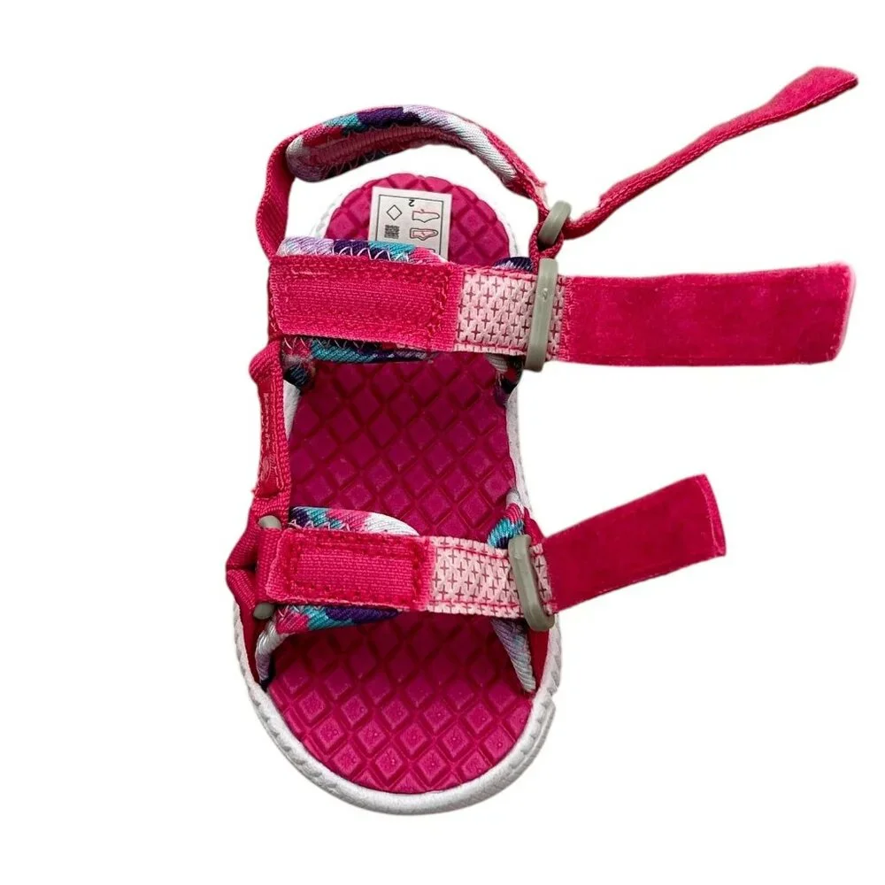 Kamik‎ Toddler Girls Adjustable Strappy Sandals Size 7 Pink Lightweight & Comfy