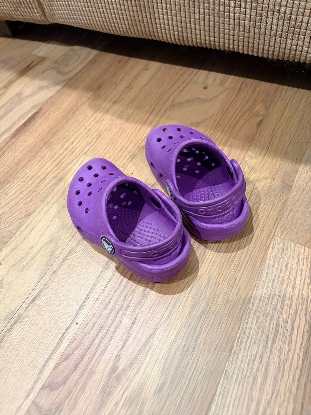 Purple Crocs- little kid size 5