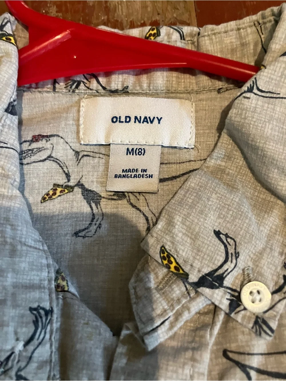 Old Navy Light Blue Boys' Short-Sleeve Printed Button Shirt