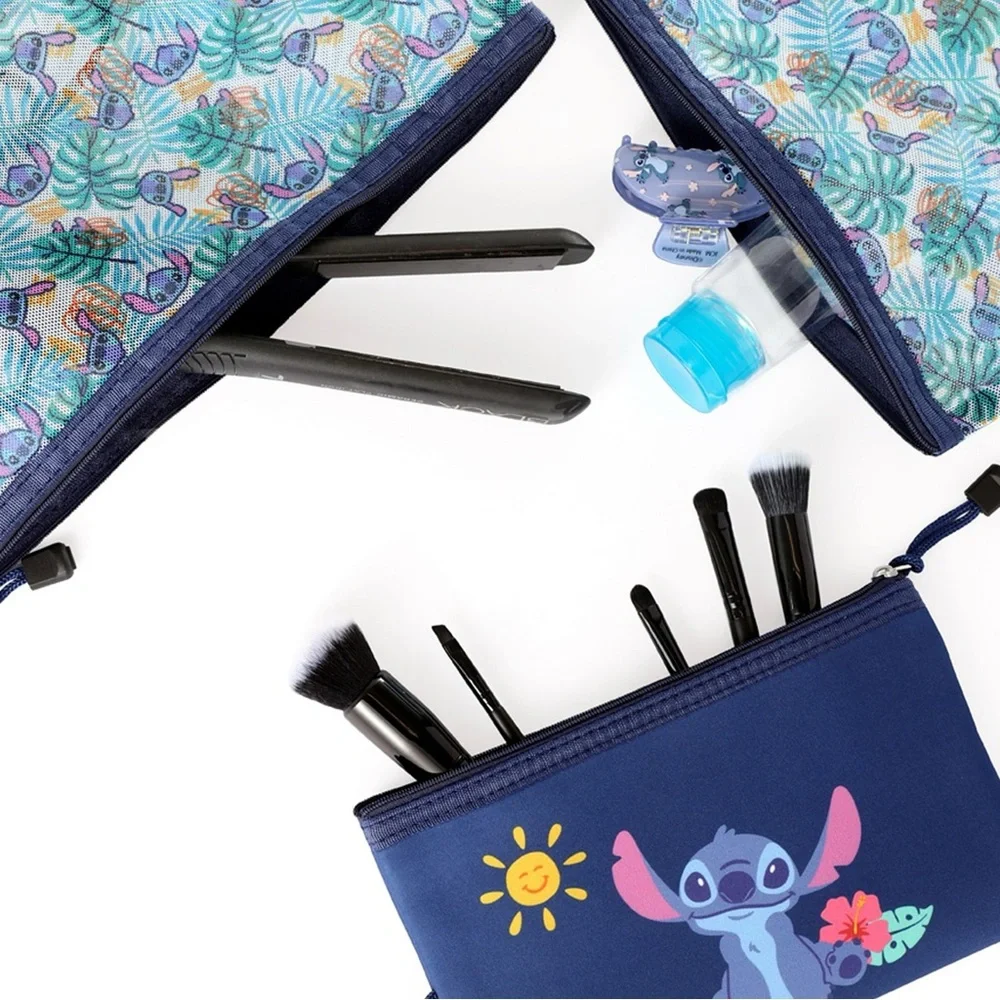 Disney's Stitch Hawaiian Print 3-pc. Travel Pouch Set*