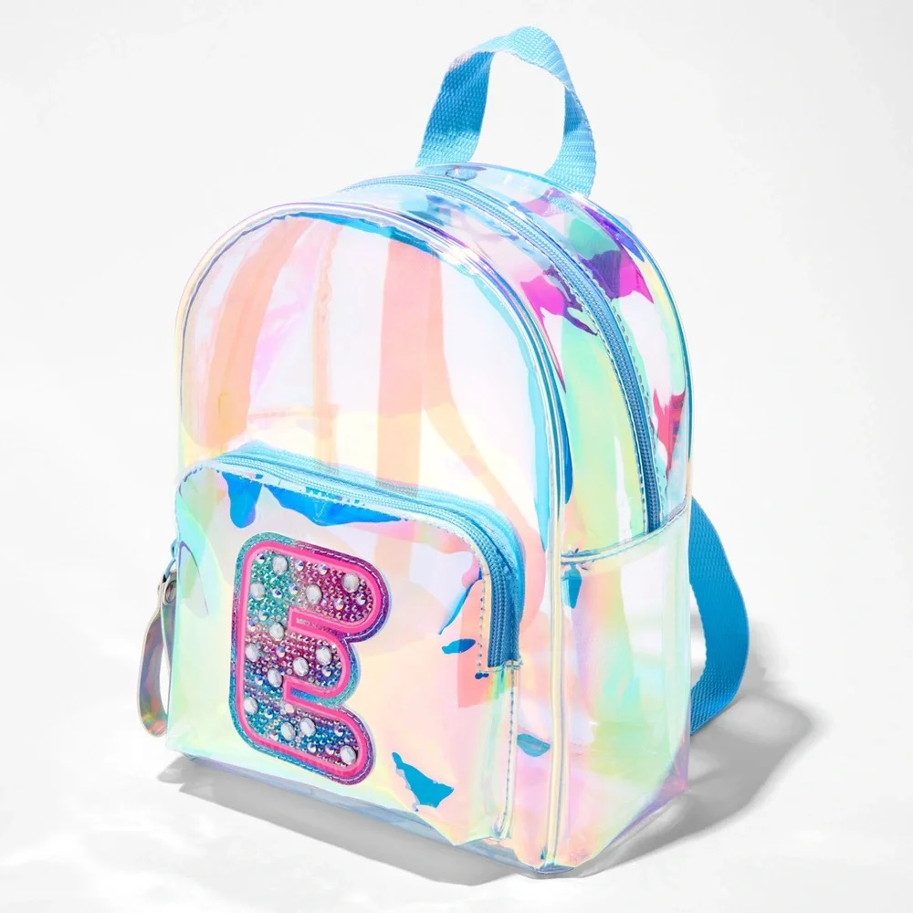 🌈✨ Claire’s Holographic Initial Mini Backpack C or E | NWT