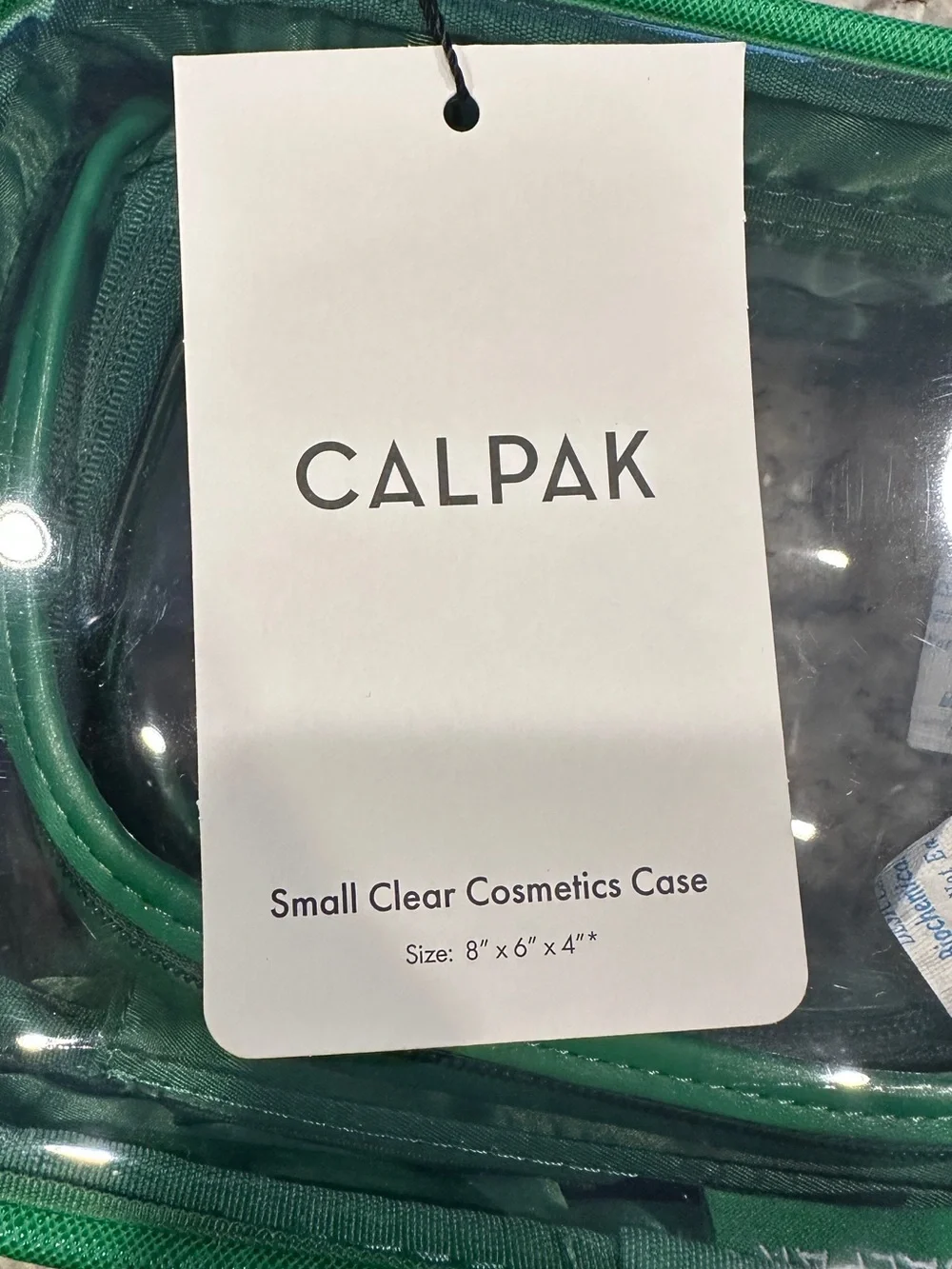 Calpak - LIMITED EDITION Small Clear Cosmetic Case in Green Apple