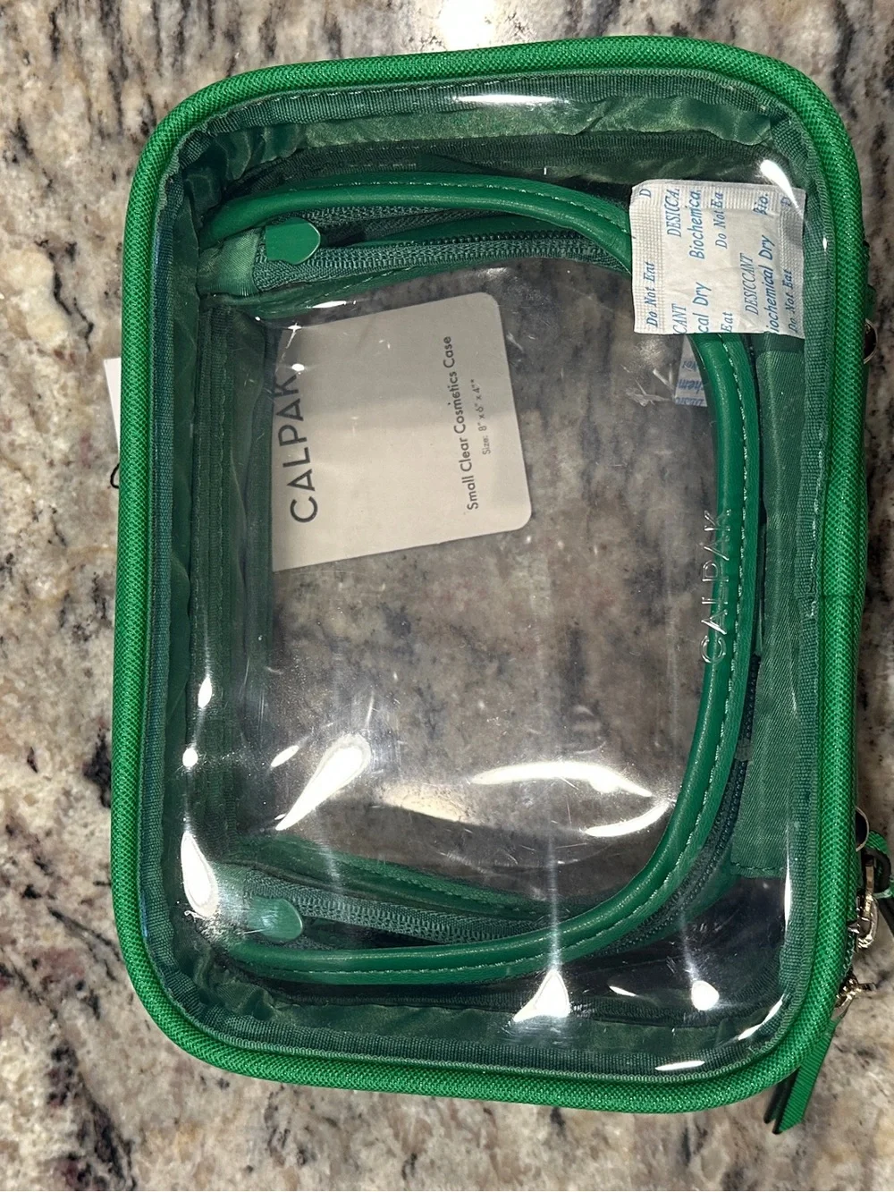 Calpak - LIMITED EDITION Small Clear Cosmetic Case in Green Apple