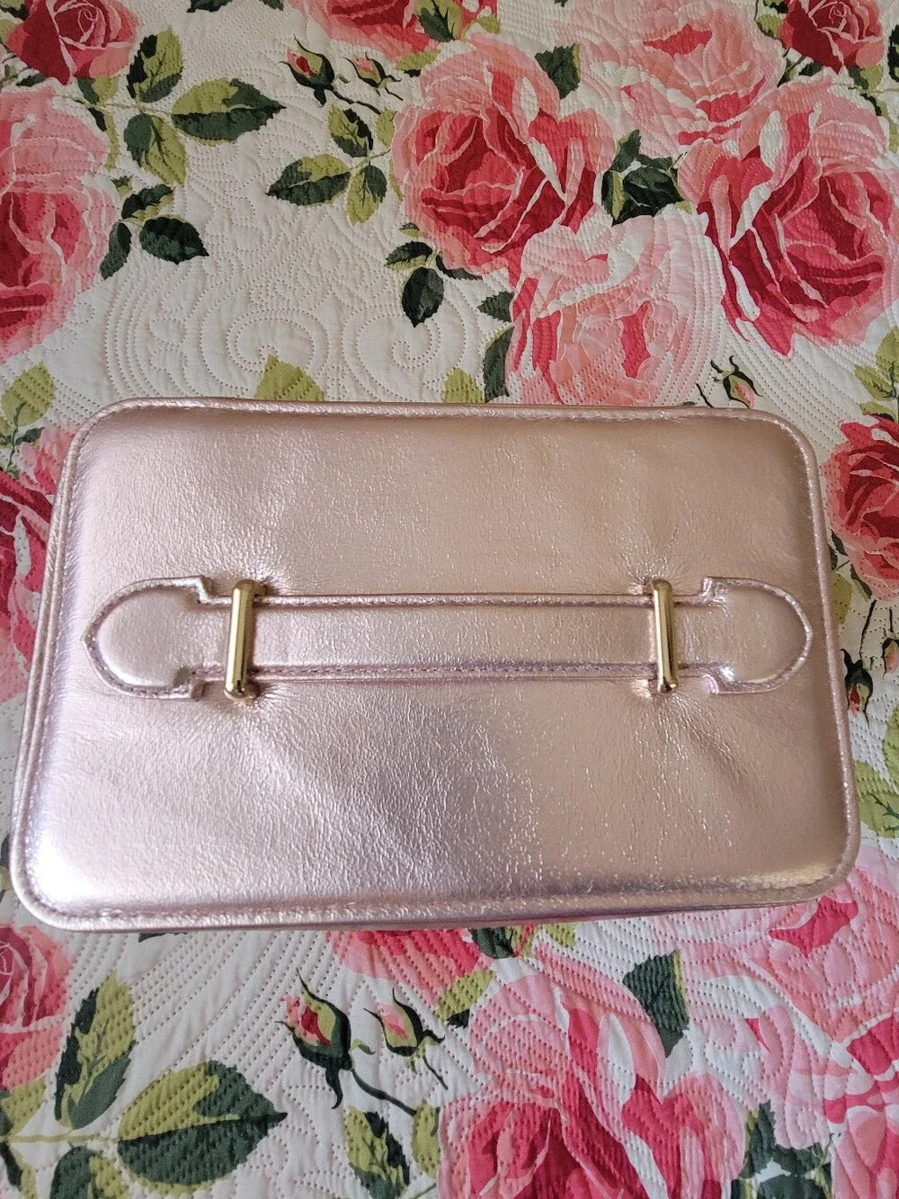 Lancome Metallic Pink Travel Cosmetic Case