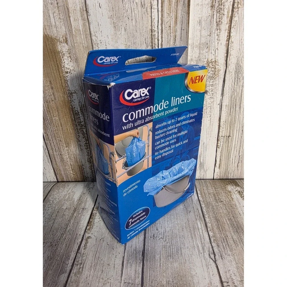 Carex Commode Liners with Ultra Absorbent Powder 7 Count NEW
