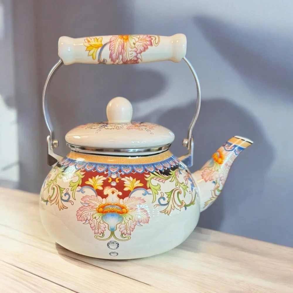 Floral Ceramic Enamel Teapot