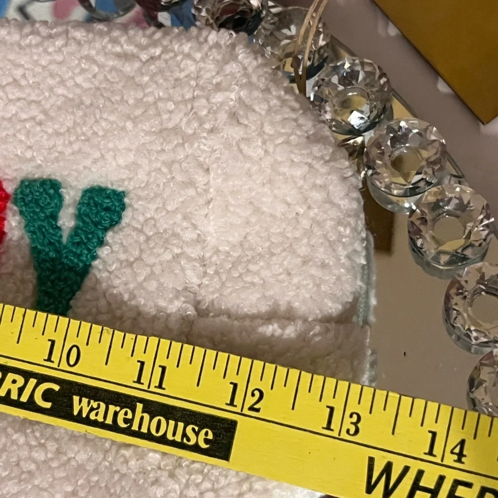 Festive 'MERRY' White Pouch