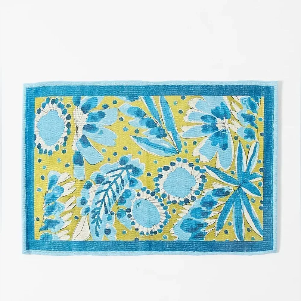 Vera for Anthropologie Handwoven Periwinkle Rug NEW 5 x 8