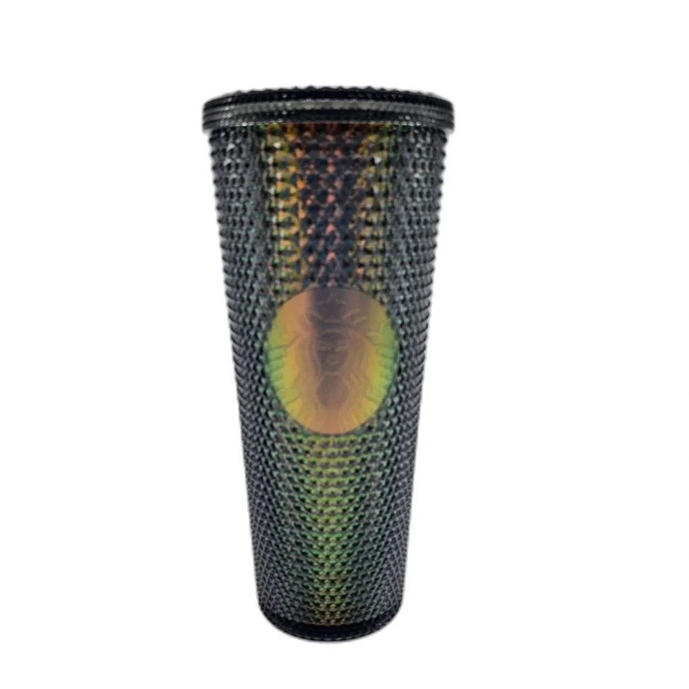 Starbucks Halloween Tumbler Colorful Black Irisdescent Studded Cup