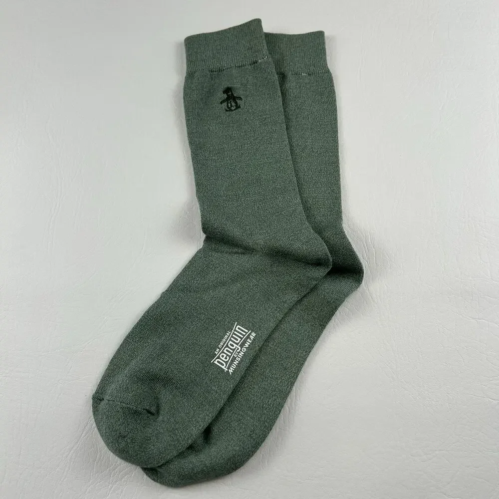 Original Penguin Men’s Sage Green Crew Dress Socks 1 Pair