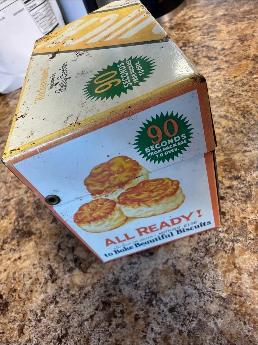 Vintage Bisquick Recipe BoxBox - Orange & Cream Packaging