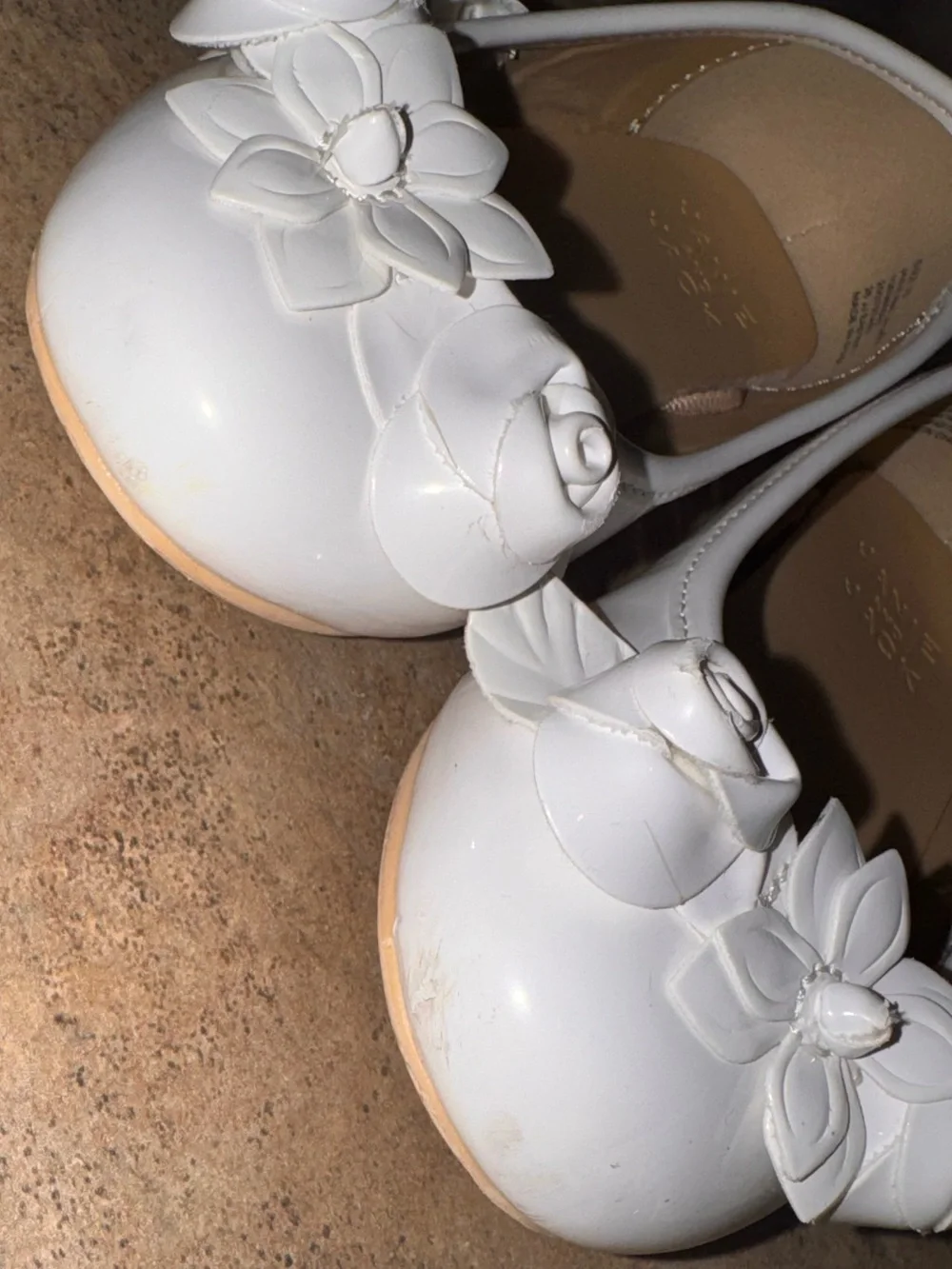 Janie and Jack Girls' White Rosette Ballet Flats