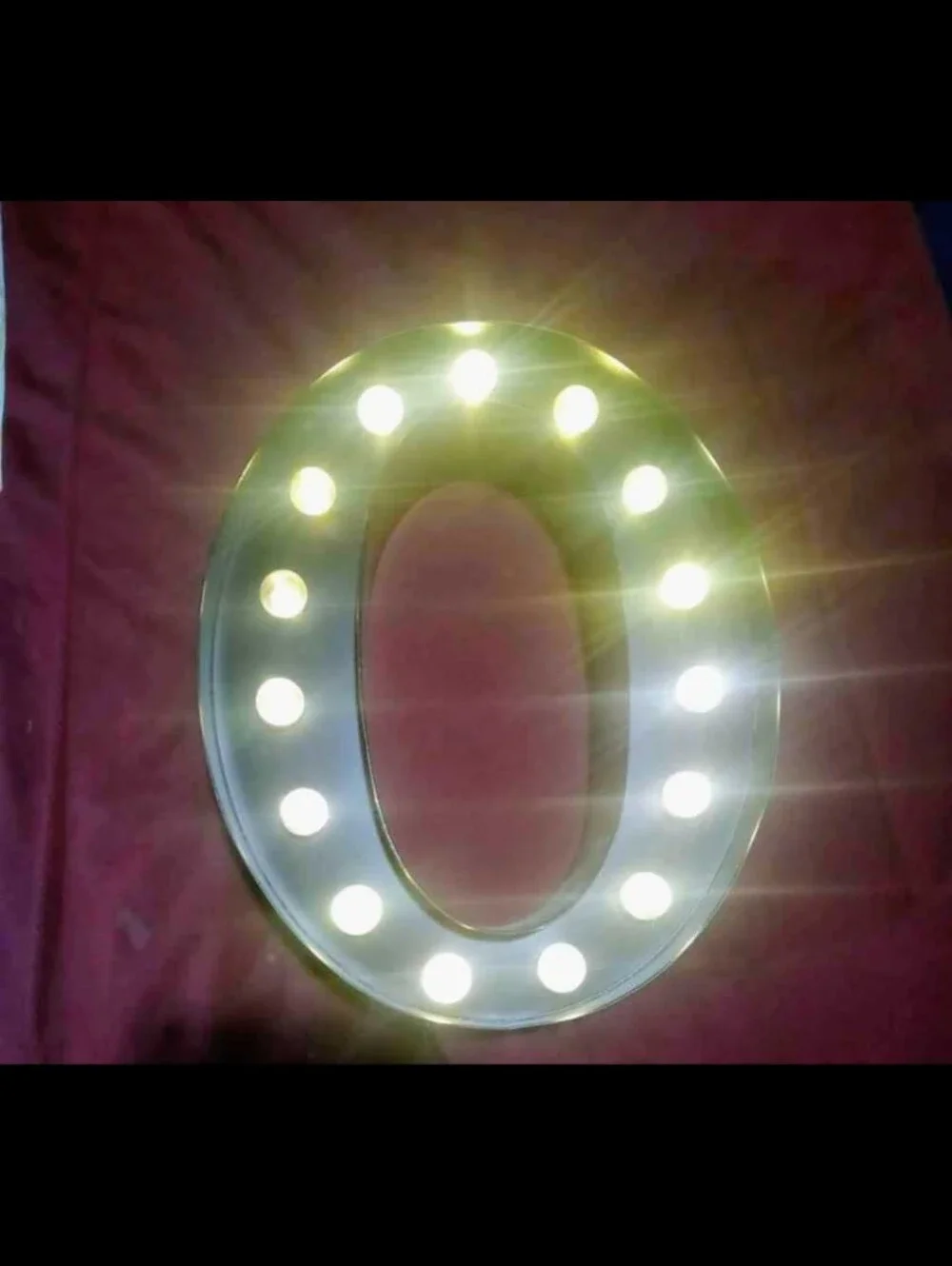 LED Marquee Letter O Light - White