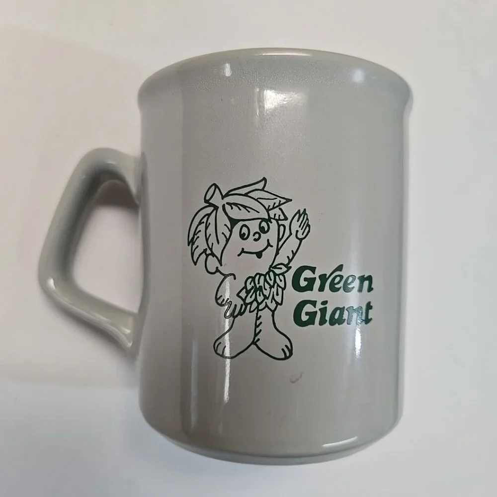 Vintage Jolly Green Giant and Sprout Coffee Cup Mug 1970'S