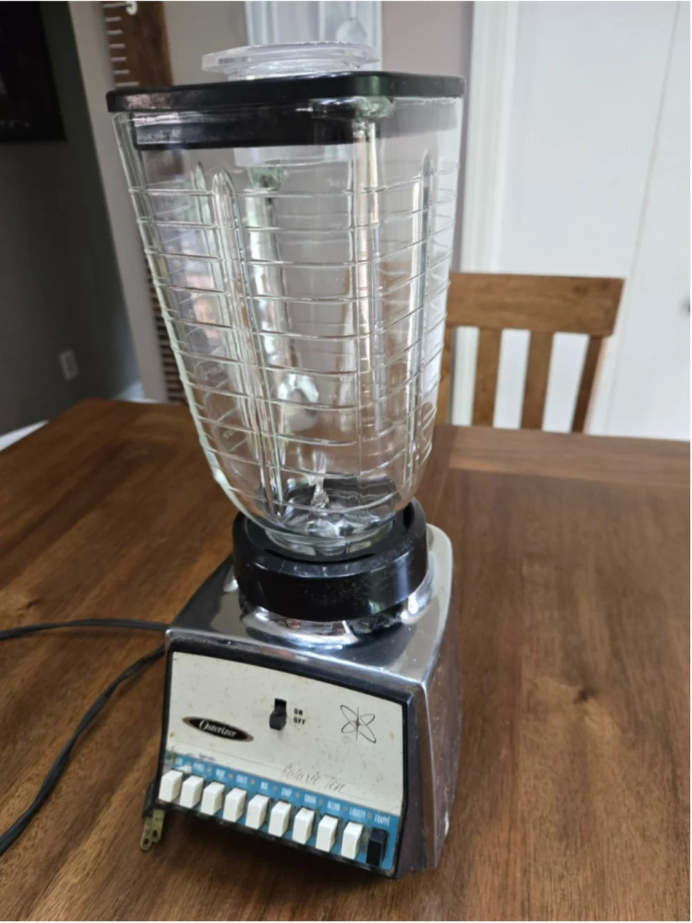 Vintage Osterizer Galaxie Ten 10 Speed Blender Chrome Glass Jar TESTED WORKS MCM