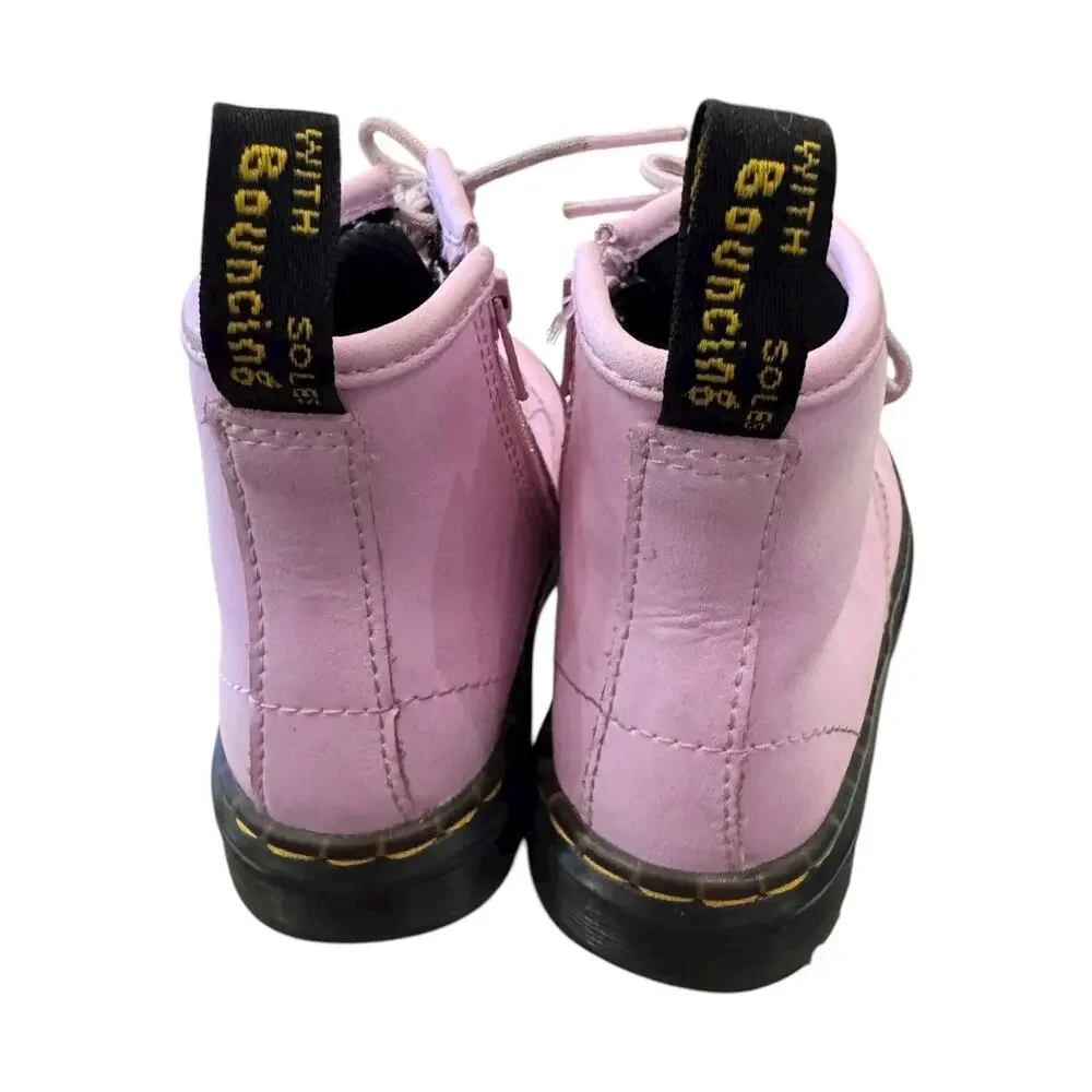 Dr. Martens Zavala Pink Lace Up Boots Kids US 9 EU 26