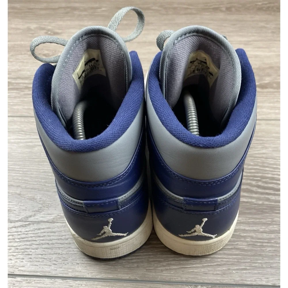 Nike Mens Air Jordan 1 Mid Georgetown 554724-006 Midnight Navy Cool Grey Size 10