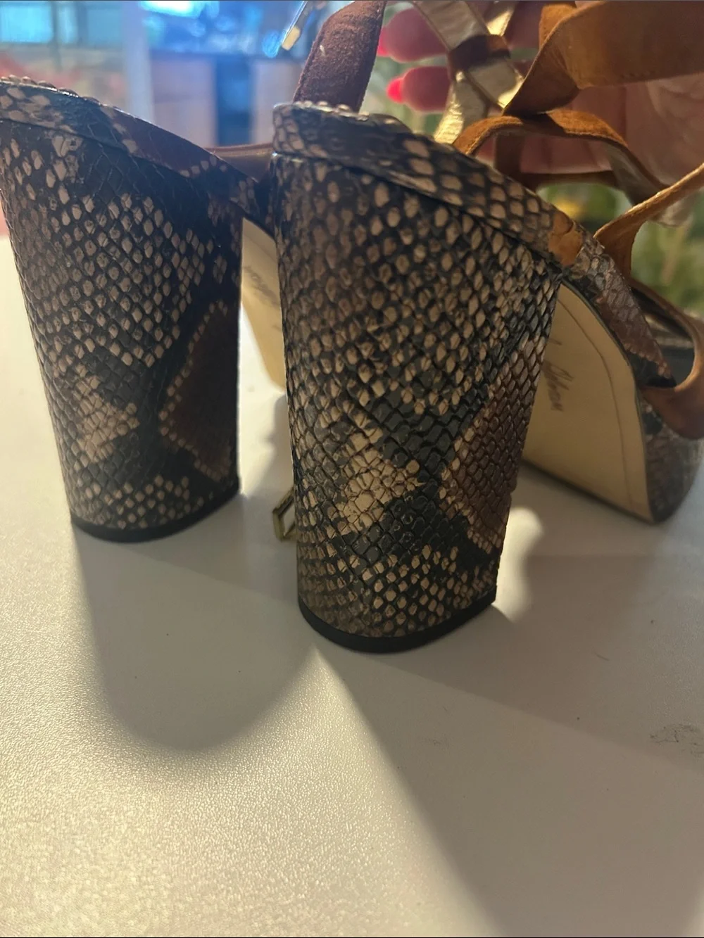 Sam Edelman chunky snakeskin