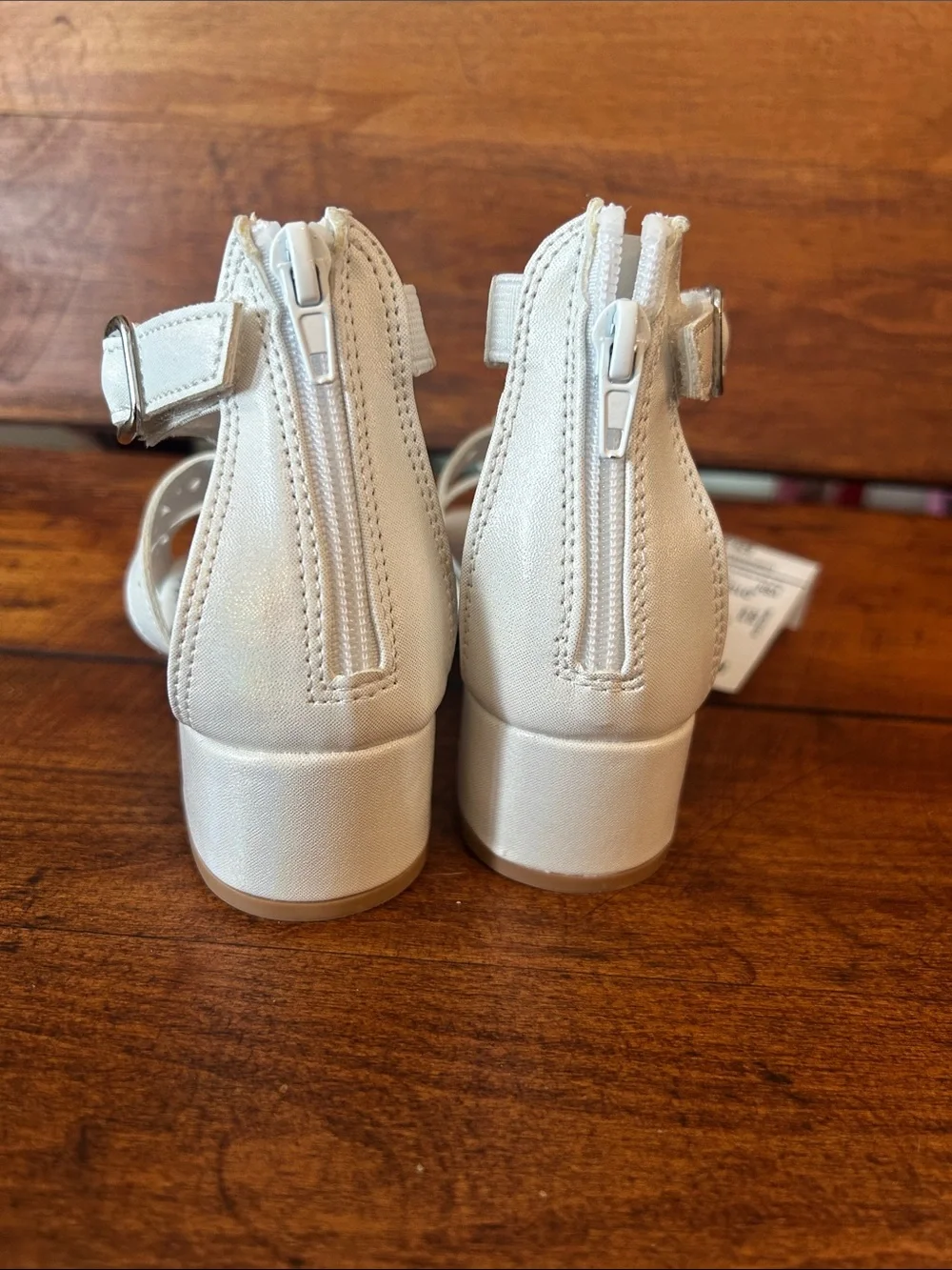 NWT Rachel White Floral T-Strap Toddler Dress Sandals