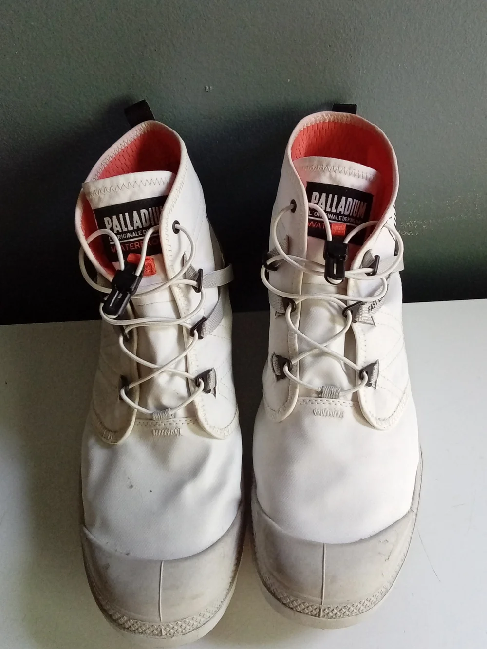 Palladium Pampa Lite+ Recycle WP+ White Waterproof Boots Fast Lacing High Top