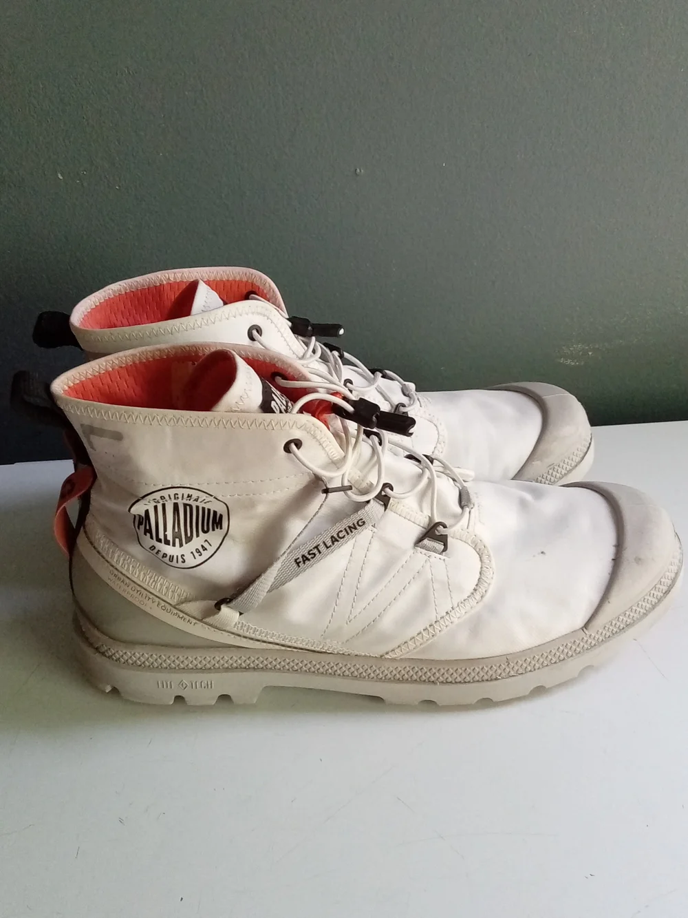 Palladium Pampa Lite+ Recycle WP+ White Waterproof Boots Fast Lacing High Top