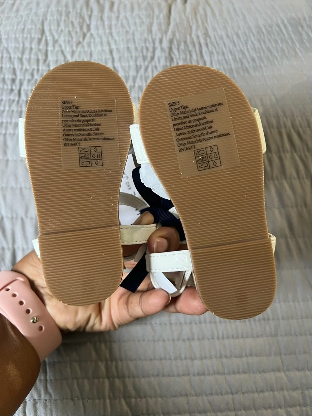 Janie & Jack girls Flower Sandals 5c