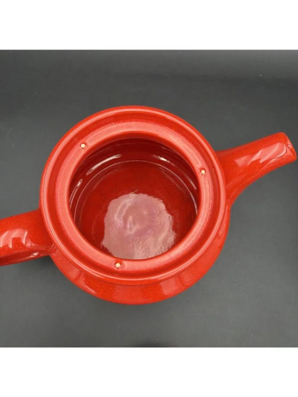 Vintage 1980s Waechtersbach West Germany Red White Heart Teapot ~7