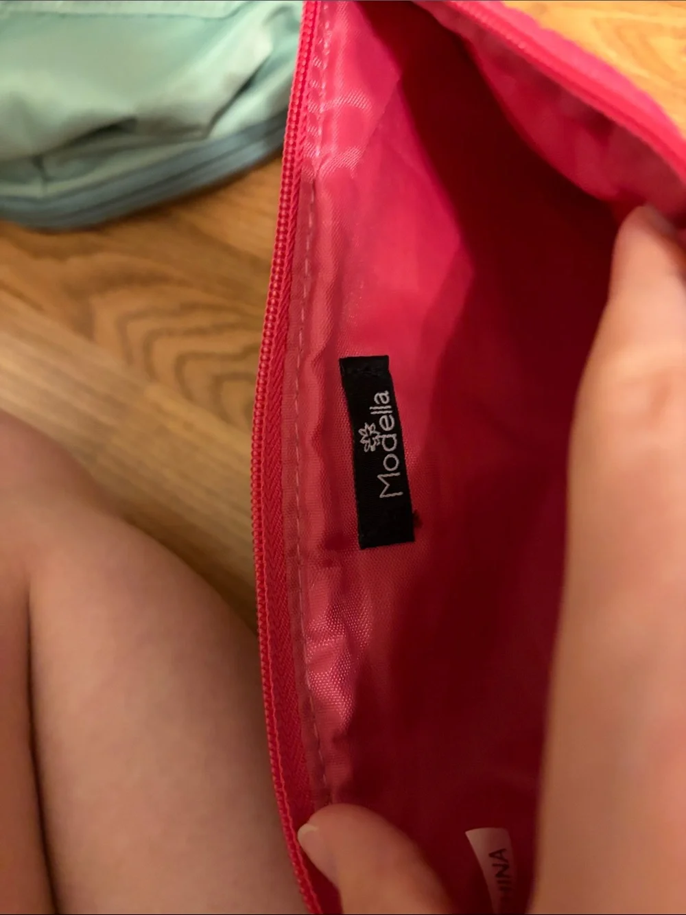 Women's Quilted Pink Zip Pouch