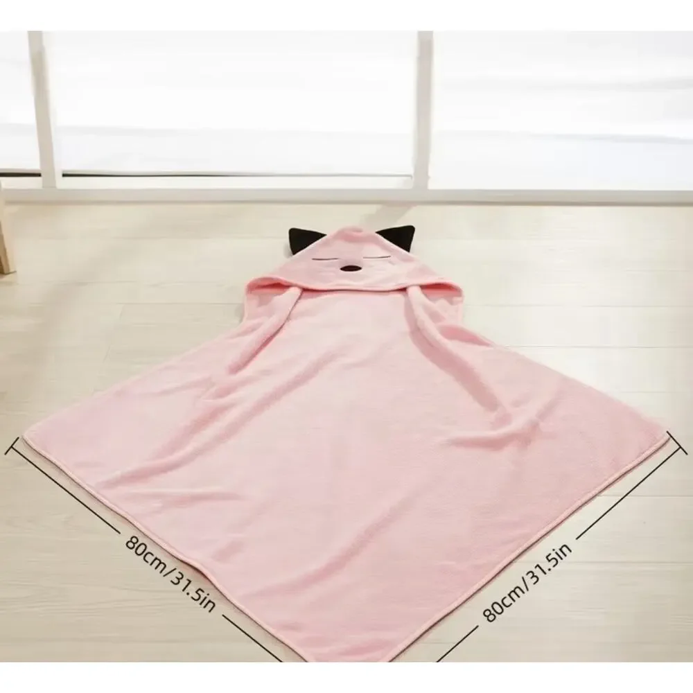 Two Piece Large Baby Towels/Swaddles 31.5×31.5 Inch Soft Absorbent Both Pink New