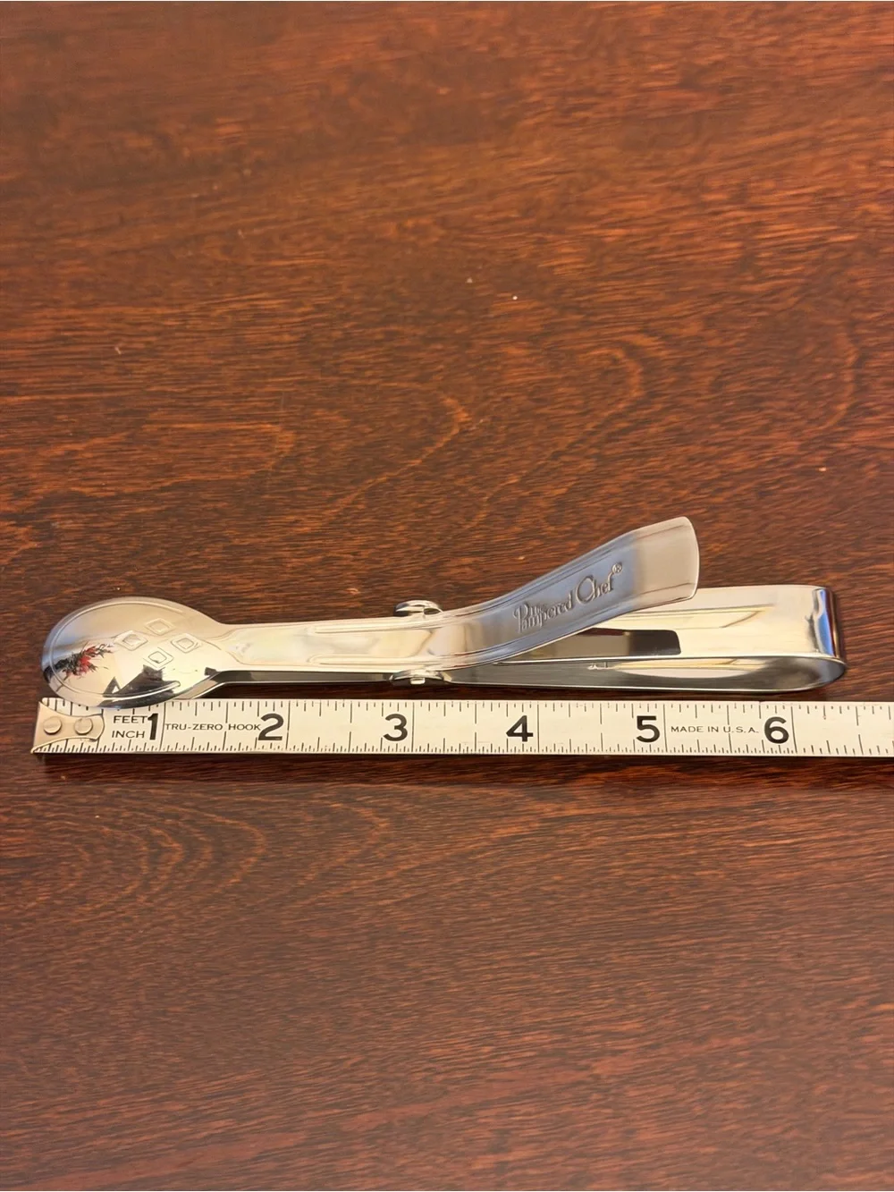 Vtg Pampered Chef Buffet Serving Tongs #2560 Small Double Spoon Retired 6.25”